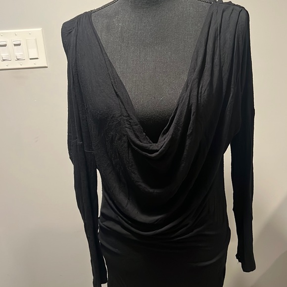 Black Bodycon Dress or Tunic plus size 1x - Picture 3 of 6